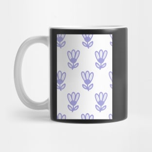 White tulip in a bed of lavender mauve Mug